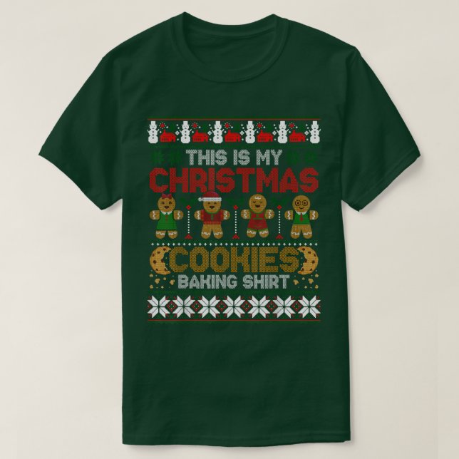 Cookie Crew Gingerbread This Is My Christmas Cooki T-Shirt (Design Front)