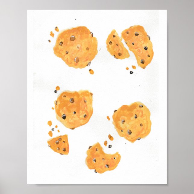 Cookie Crunch Watercolor Poster (Front)