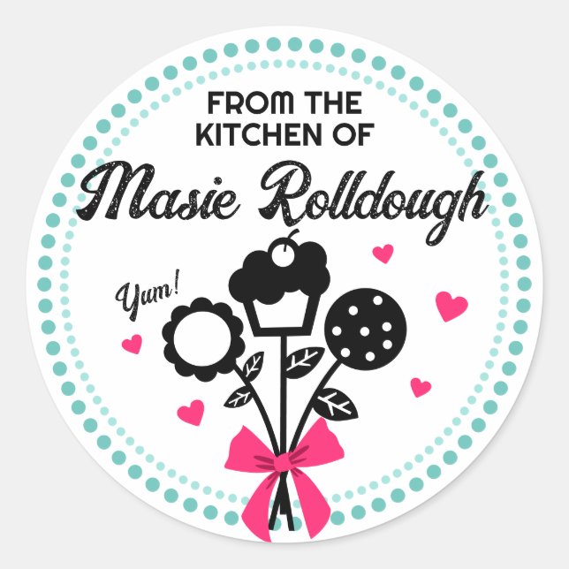 cookie cupcake bouquet baking gift tag stickers 2 (Front)