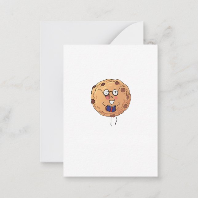 Cookie, cute food theme note card (Front)