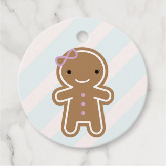 Cookie Cute Kawaii Gingerbread Girl Favor Tags