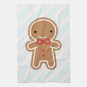 Cookie Cute Kawaii Gingerbread Man Towel
