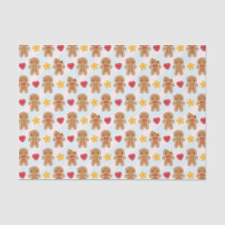 Cookie Cute Kawaii Gingerbread Men Tissue Paper