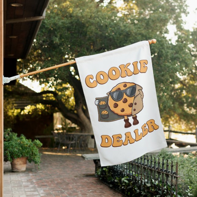Cookie Dealer Funny Baking House Flag (In SItu)