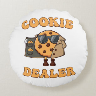 Cookie Dealer Funny Baking Round Pillow
