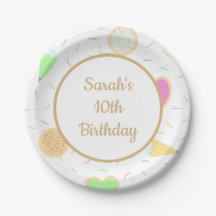 Cookie Decorating Birthday Theme Plate