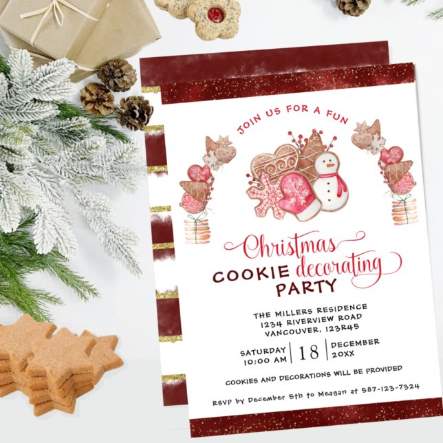 Cookie Decorating Party, Gingerbread Cookies Invitation (Creator Uploaded)