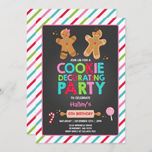 Cookie Decorating Party Invitation Holiday Party