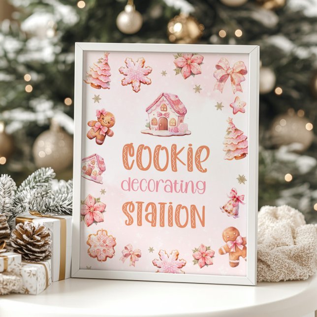 Cookie decorating station Christmas Birthday Poster (Creator Uploaded)