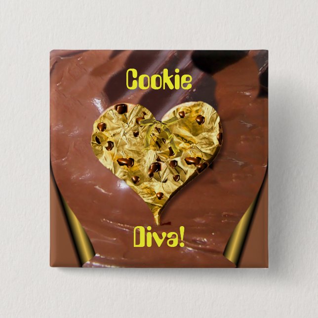 Cookie Diva! Pinback Button (Front)