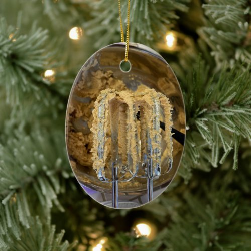 Cookie Dough Mixing Beaters Ceramic Ornament