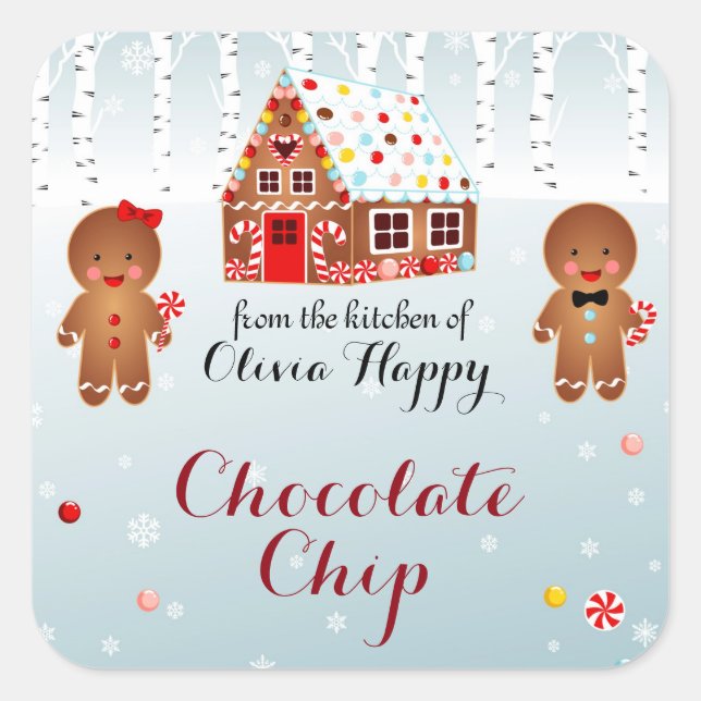 Cookie Exchange Bake Label Template Round Stickers (Front)