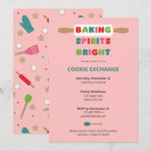 Cookie Exchange Christmas Invitations