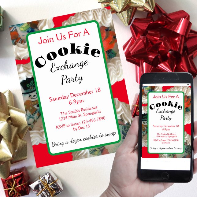 Cookie Exchange Christmas Party Invitation (Creator Uploaded)