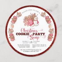 Cookie Exchange, Cookie Swap Christmas Party Invitation