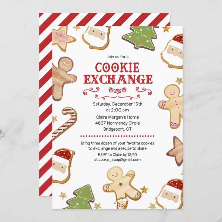 Cookie Exchange Holiday Party Invitation | Zazzle
