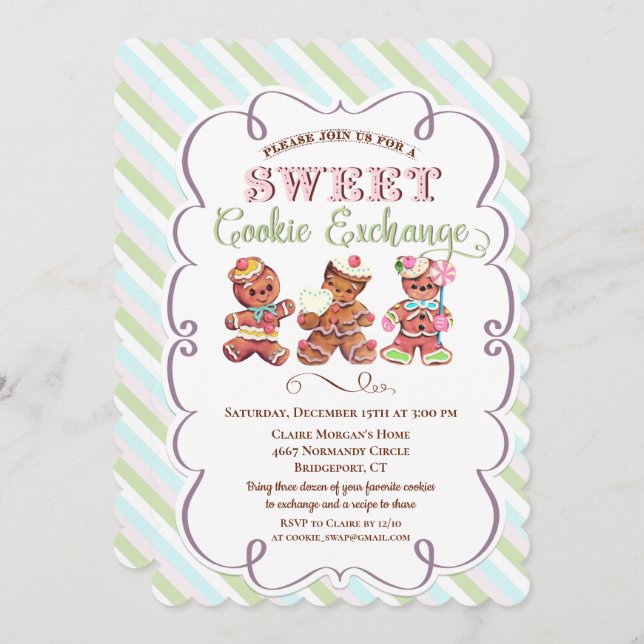 Cookie Exchange Holiday Party Invitation (Front/Back)