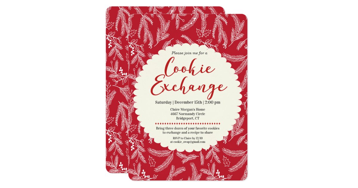 Cookie Exchange Holiday Party Invitation | Zazzle.com