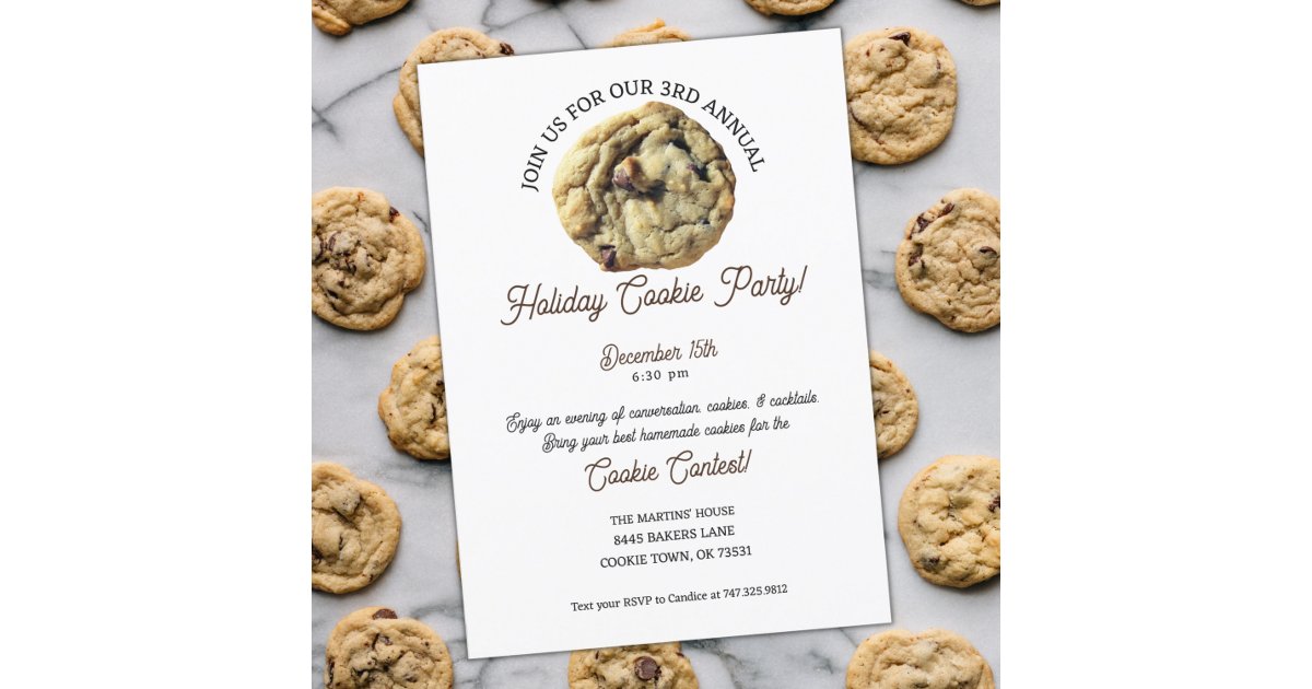 Cookie Exchange Holiday Party Invitation | Zazzle