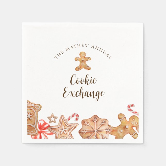 Cookie Exchange Holiday Party Napkins (Front)