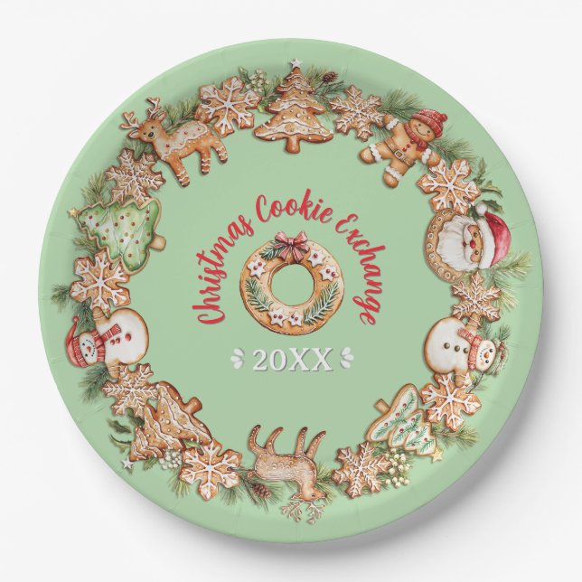 Cookie Exchange Paper Plates (Front)