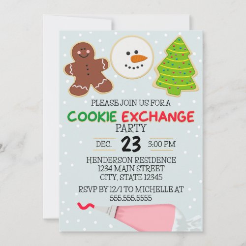 Cookie Exchange Party Invitation