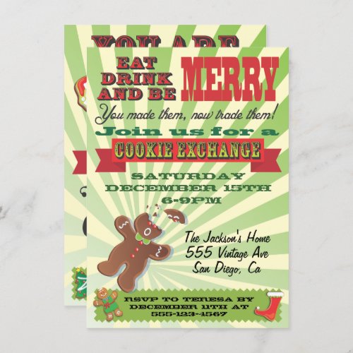 Cookie Exchange Party Invitations