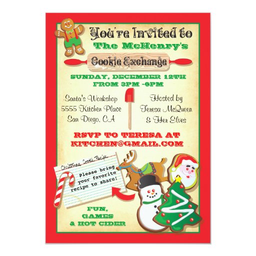 Cookie Exchange Sample Invitations 3