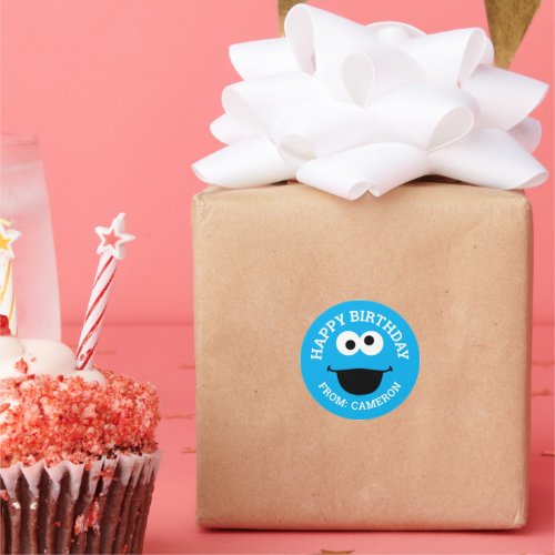 Cookie Face Art  Happy Birthday Gift Tag