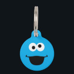 Cookie Face Art Pet ID Tag<br><div class="desc">Nom nom nom! Bring a playful touch to your everyday accessories with this fun and cheerful tag. It features a bold, minimalist graphic of Cookie Monster's iconic face with a tongue sticking out, all on a bright blue background. Perfect for easily identifying keys, decorating a backpack, or even using as...</div>