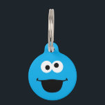 Cookie Face Art Pet ID Tag<br><div class="desc">Nom nom nom! Bring a playful touch to your everyday accessories with this fun and cheerful tag. It features a bold, minimalist graphic of Cookie Monster's iconic face with a tongue sticking out, all on a bright blue background. Perfect for easily identifying keys, decorating a backpack, or even using as...</div>