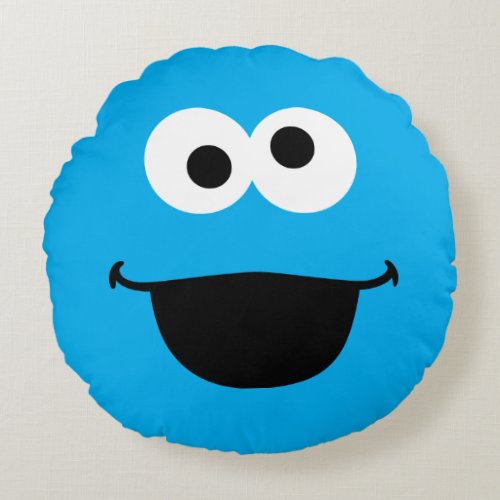 Cookie Face Art Round Pillow