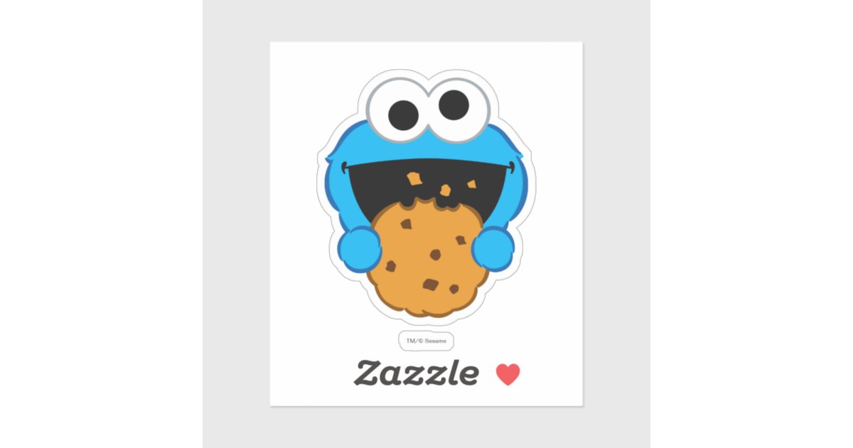 2019 Sesame Street Characters Sticker Sheet of Elmo Cookie 