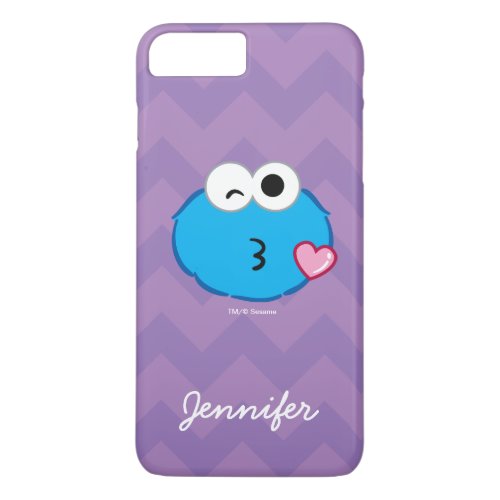 Cookie Face Throwing a Kiss  Add Your Name iPhone 8 Plus7 Plus Case
