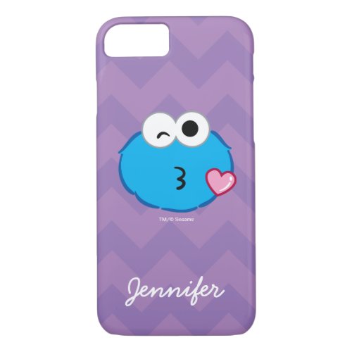 Cookie Face Throwing a Kiss  Add Your Name iPhone 87 Case