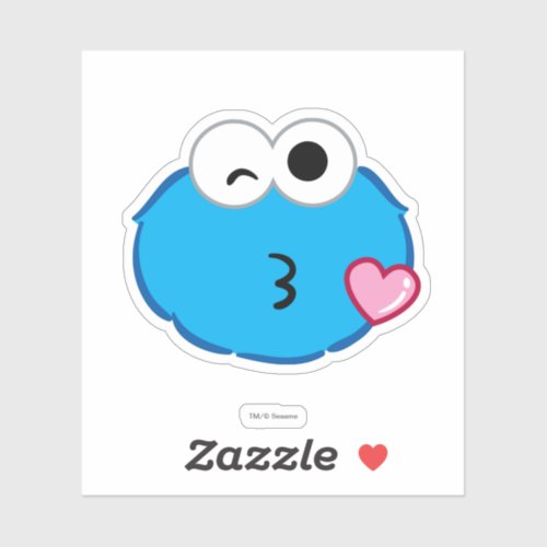 Cookie Face Throwing a Kiss Sticker