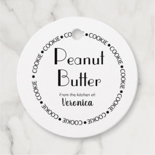 Cookie Flavor label, Gourmet cookie tag