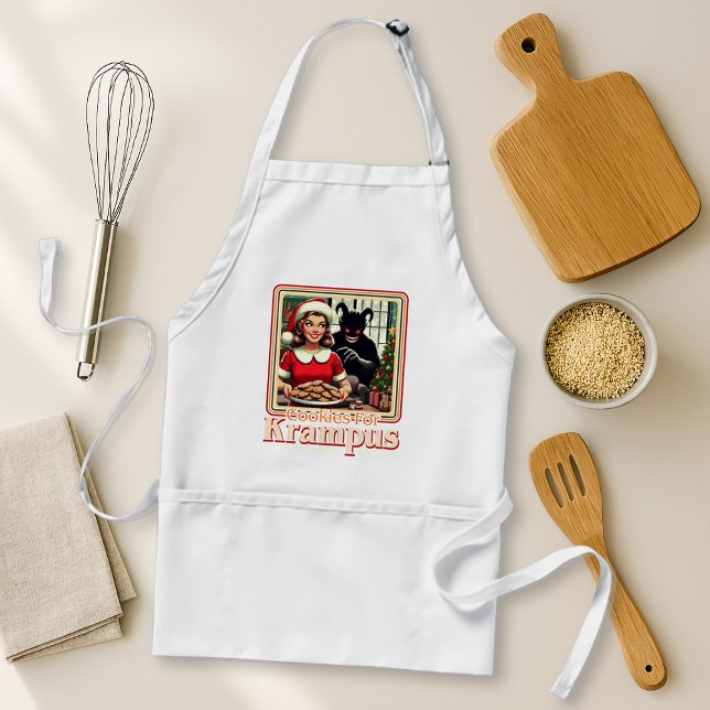 Cookie For Krampus Merry Krampus Christmas Horror Adult Apron (Creator Uploaded)