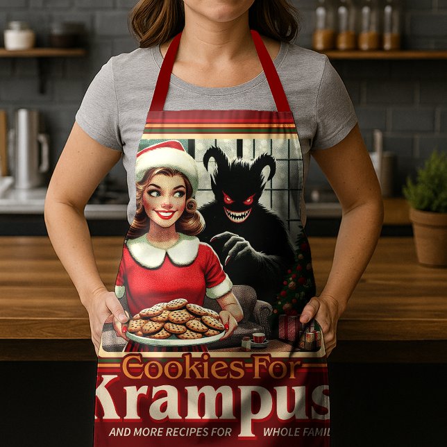 Cookie For Krampus Merry Krampus Christmas Horror Apron (Creator Uploaded)