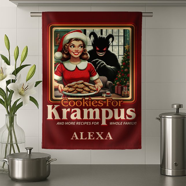 Cookie For Krampus Merry Krampus Christmas Horror Kitchen Towel (Creator Uploaded)
