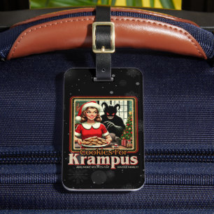 Cookie For Krampus Merry Krampus Christmas Horror Luggage Tag