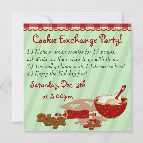 Cookie Holiday Party Invitation