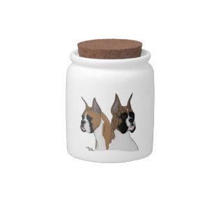 boxer dog cookie jar