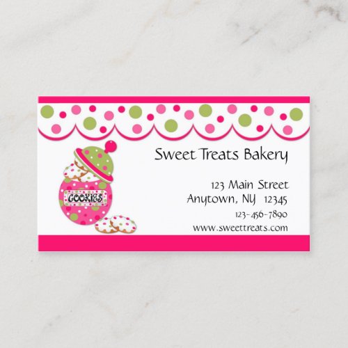 Cookie Jar Pink Business Card