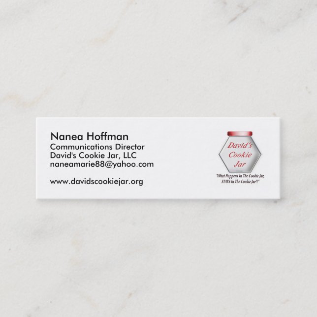 Cookie Jar Profile Card (Front)