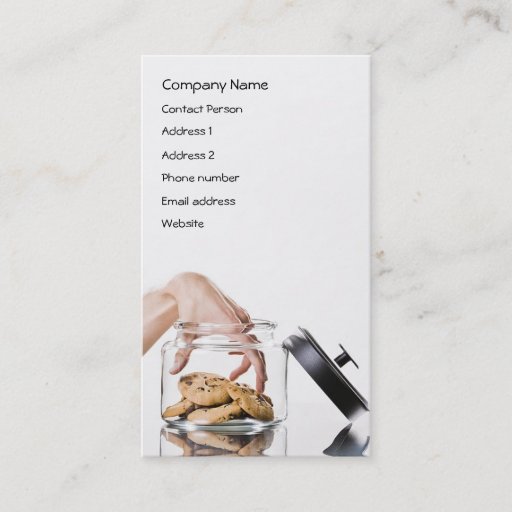 Customizable Cookie Jar Profile Card - Two--sided Business Card Template