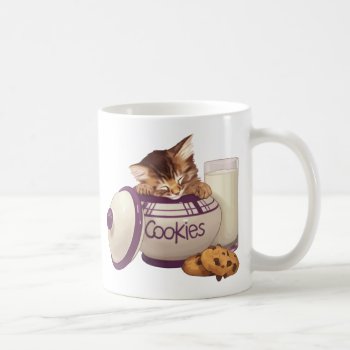 Cookie Jar Tabby Kitten Coffee Mug by MarylineCazenave at Zazzle