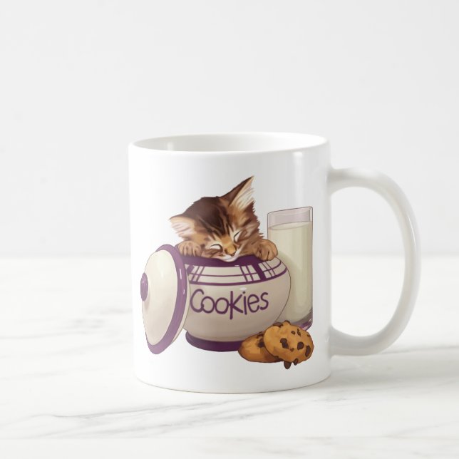 Cookie jar tabby kitten coffee mug (Right)