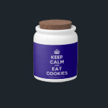 Cookie Jars<br><div class="desc">Based on the original Keep Calm and ... poster this cream and blue 'Keep Calm and Eat Cookies' Cookie Jar features a custom designed font that matches the original closely.</div>
