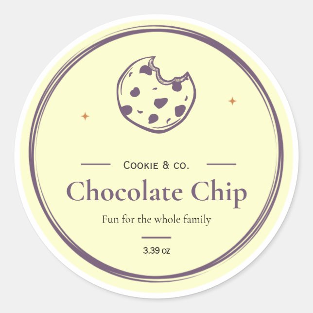 Cookie Labels, Body Butter Labels, Candle Labels,  Classic Round Sticker (Front)